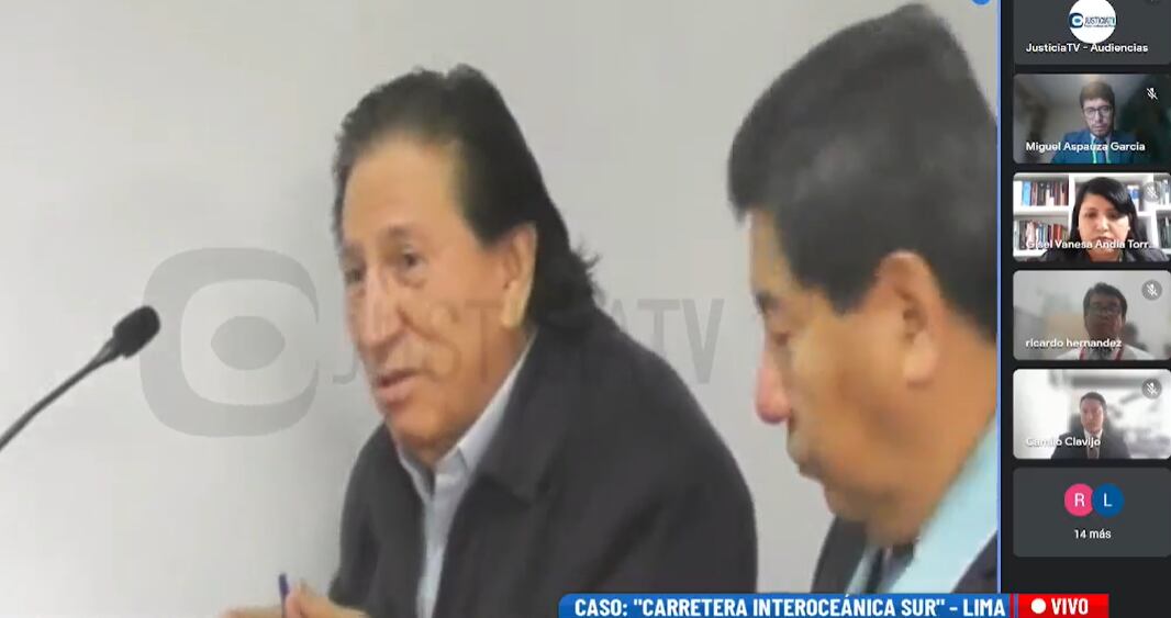 Alejandro Toledo en juicio oral. (Foto: Justicia TV)