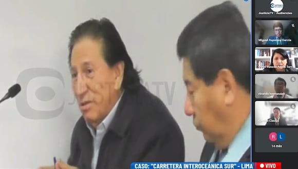 Alejandro Toledo en juicio oral. (Foto: Justicia TV)