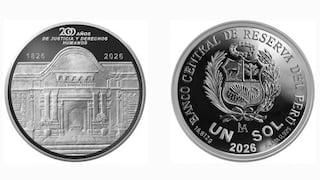 BCRP lanza moneda de plata de S/ 1 por los 200 años del Ministerio de Justicia