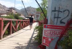 Lambayeque: Vecinos arriesgan sus vidas al cruzar puente por colapsar en Pátapo