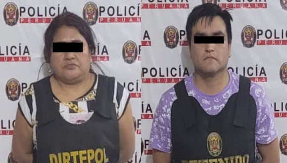 A Frank Ramírez Vasquez y Juana Carranza los implican en extorsión y usurpación, respectivamente. (Foto: PNP)