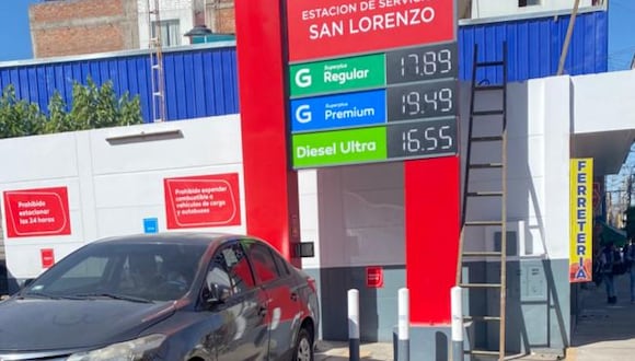 Precios de combustibles en grifos de Arequipa. (Foto: Omar Cruz)