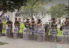 Policía Nacional refuerza la seguridad en el Congreso de la República por paro de transportistas