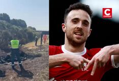 Coche de futbolista Diogo Jota y su hermano quedó calcinado tras accidente