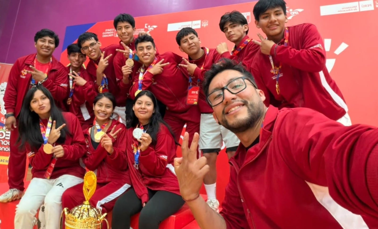 Delegación arequipeña de taekwondo en los Juegos Deportivos Nacionales IPD 2026. Foto: IPD.