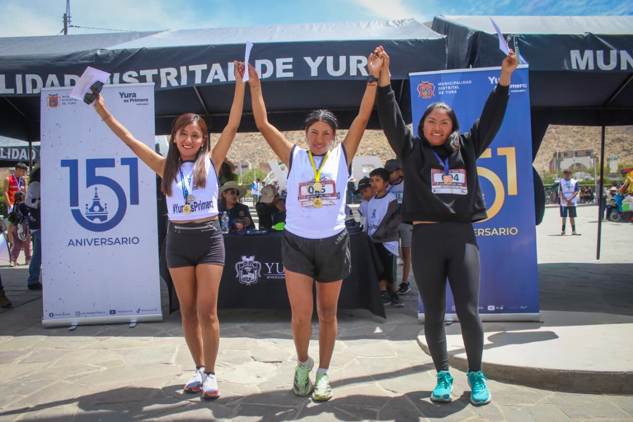 I Maratón “Virgen del Rosario”, en Yura. Foto: Municipalidad de Yura.