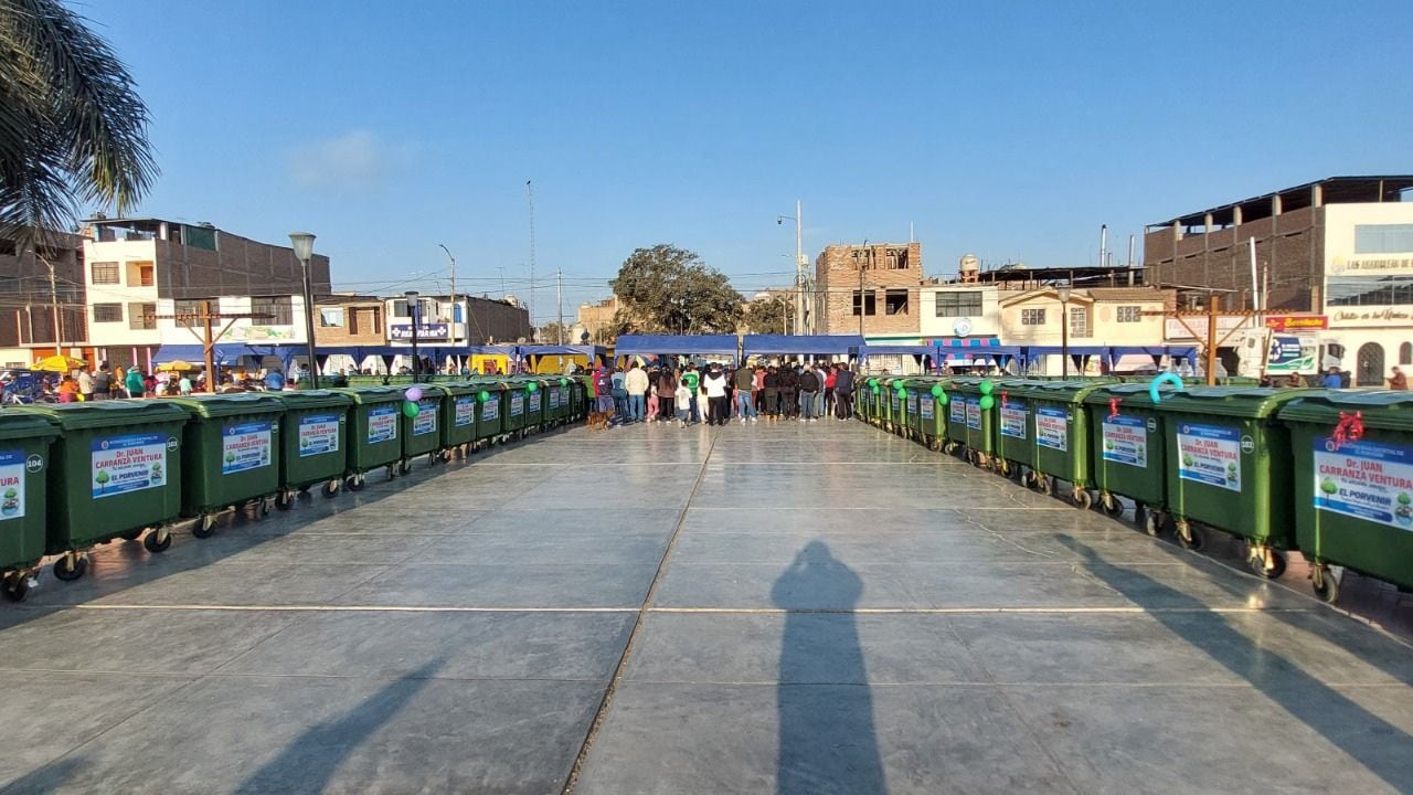 Los contenedores serán instalados en las principales avenidas del distrito de El Porvenir.