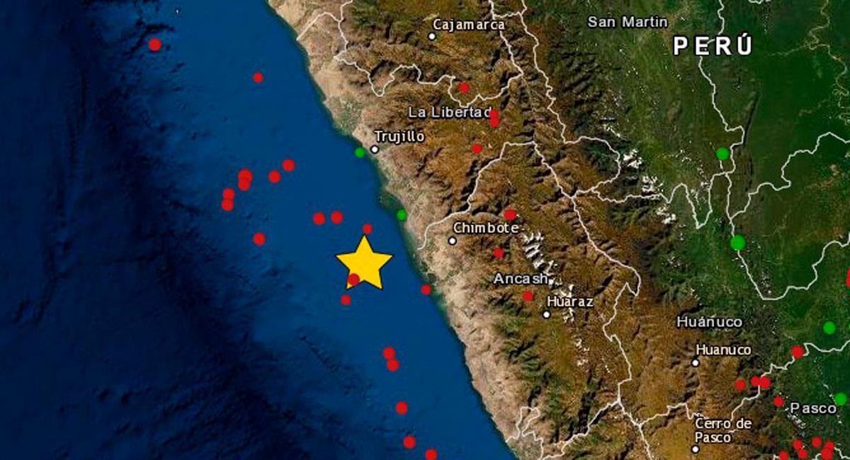 Fuerte sismo de magnitud 6.0 sacude la costa norte de Perú