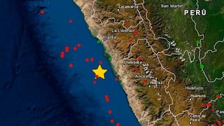 Temblor de magnitud 4.1 se registró esta mañana frente a Chimbote
