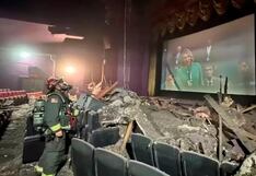 Colapsa techo de cine histórico en plena función de ‘Capitán América’ en Estados Unidos