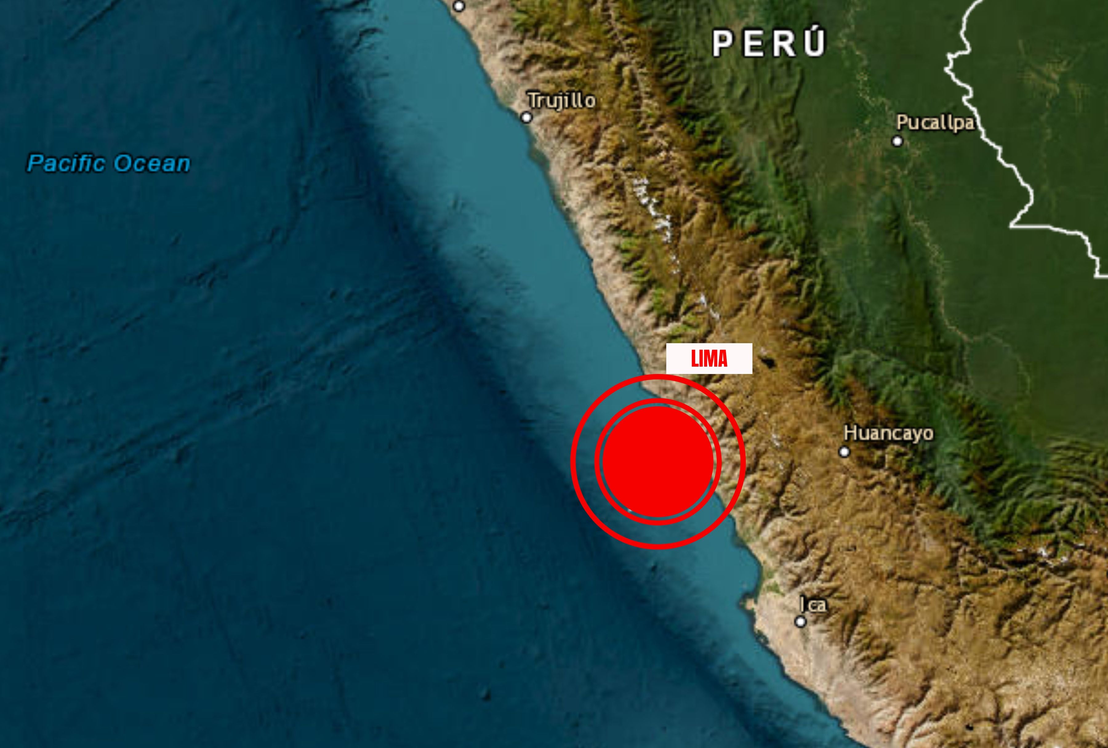 El movimiento telúrico ocurrió a las 9:21 p. m. de este martes 24 de marzo y tuvo una profundidad de 60 kilómetros, con intensidad leve en el Callao.