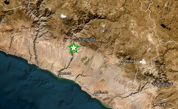 Temblor de magnitud 3.4 se registra en Aplao, Arequipa (Foto: IGP)