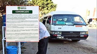 Arequipa: Municipio de Castilla autoriza alza de 0.50 céntimos en pasajes desde el lunes 23