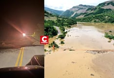 Amazonas: desborde del río Utcubamba por lluvias bloquea carretera Fernando Belaunde Terry