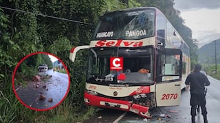 Junín: deslizamiento de rocas provoca impacto de dos buses interprovinciales en Carretera Central