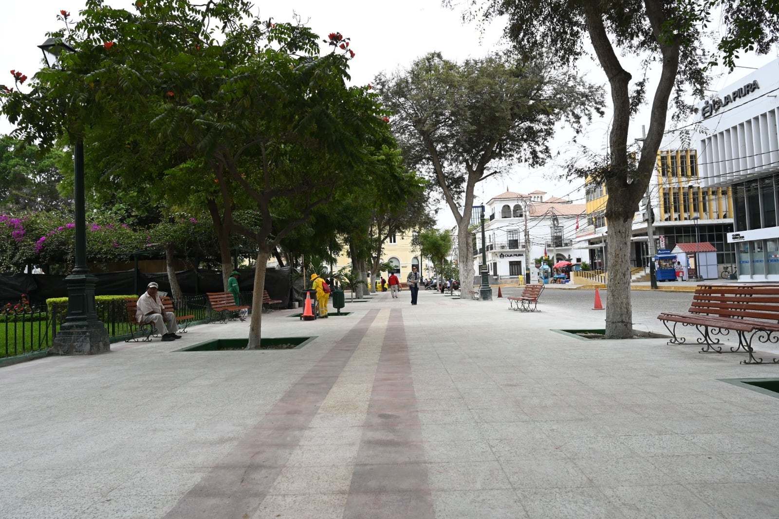 Remodelación de la Plaza de Armas de Piura aún no concluye