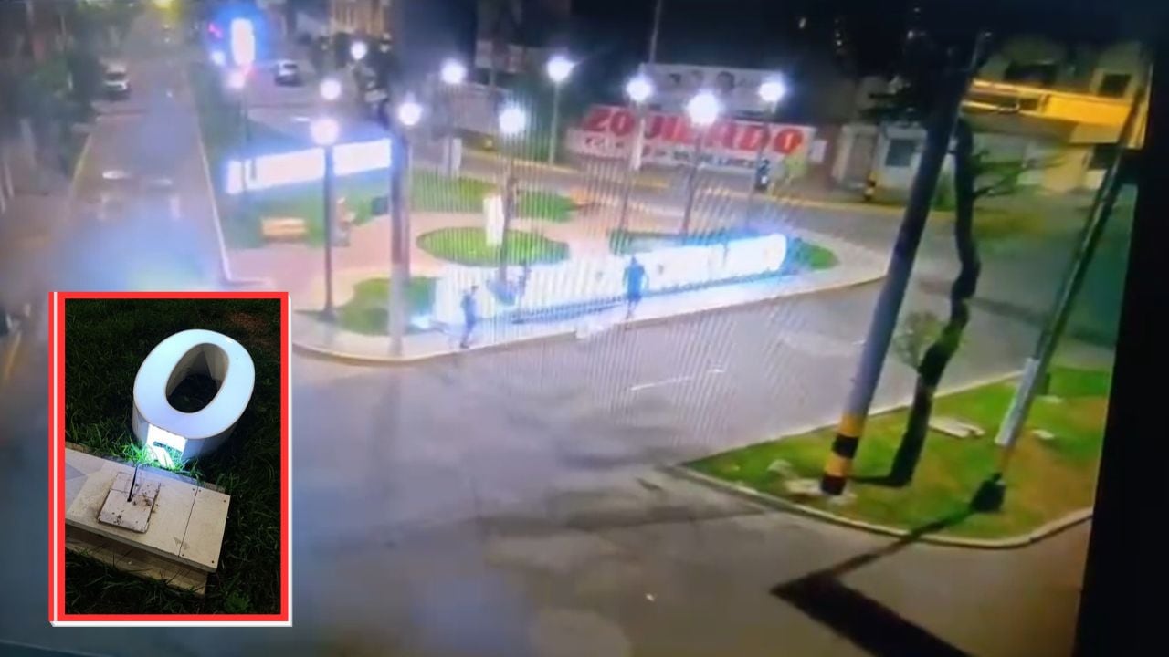 Trujillo: Detienen a dos hombres por destrozar letreros luminosos en Víctor Larco (VIDEO)
