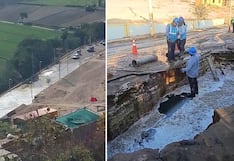 Arequipa: Rotura de tubería en Camaná deja gran hueco en la vía principal (VIDEO)