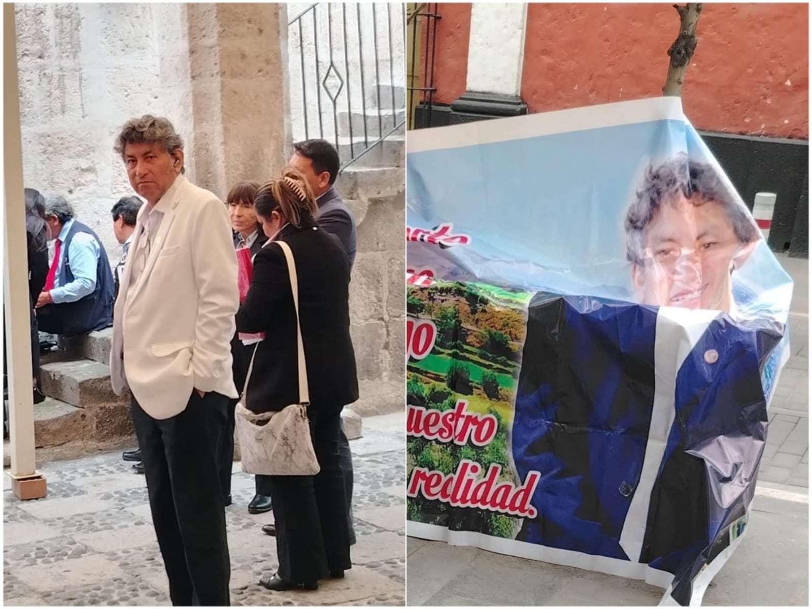 Gerente de Salud acudió con personal de confianza y apoyo de pobladores ante el Consejo Regional de Arequipa (Foto: Álvaro Figueroa)