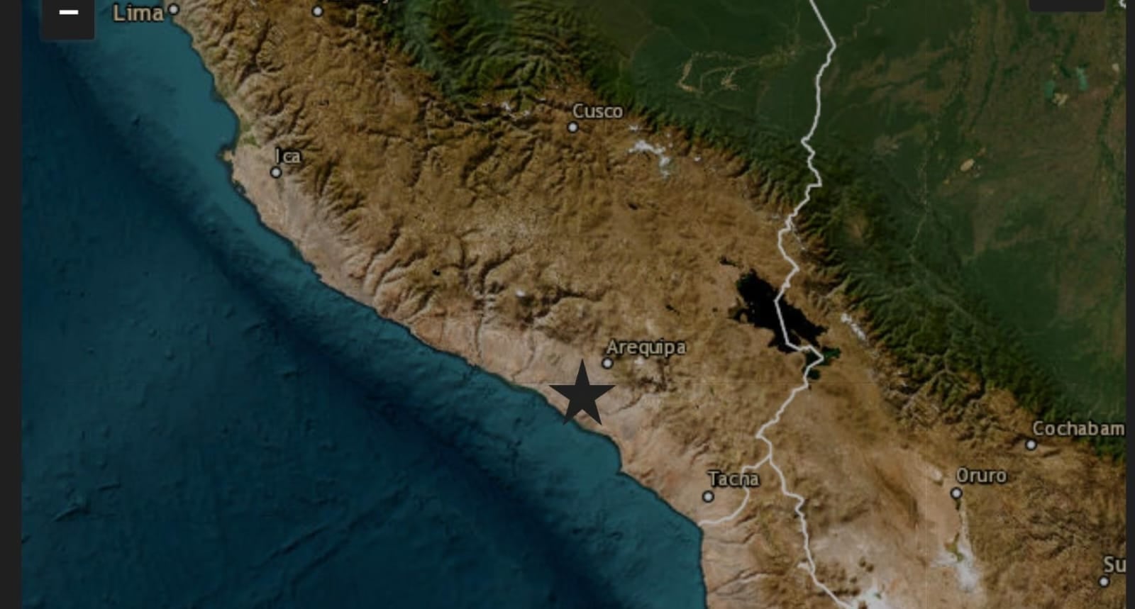 Sismo de magnitud 4 en Mollendo sacudió a Arequipa. Foto: Captura de pantalla del IGP.