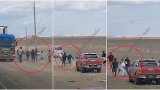 Ica: camioneros y colectiveros desatan batalla campal en la Panamericana Sur