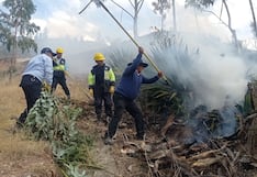 Fuegos artificiales de festividad religiosa ocasionan voraz incendio forestal en Cusco (FOTOS)