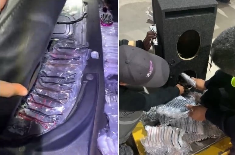 Lentes, monturas y estuches importados estaban ocultos en vehículo que iba a Arequipa