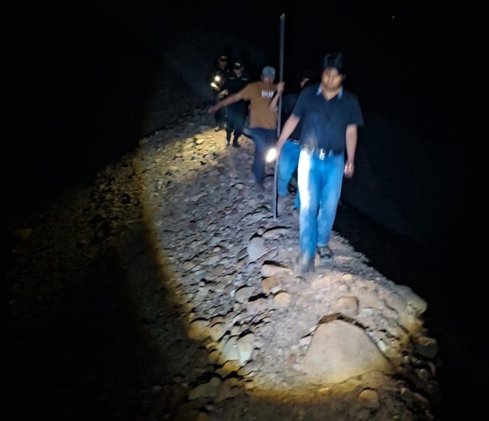 Sendero era angosto con abismo en ambos lados. (Foto: Difusión)