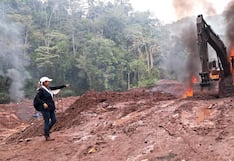 Destruyen maquinaria utilizada para minería ilegal en Pichanaqui