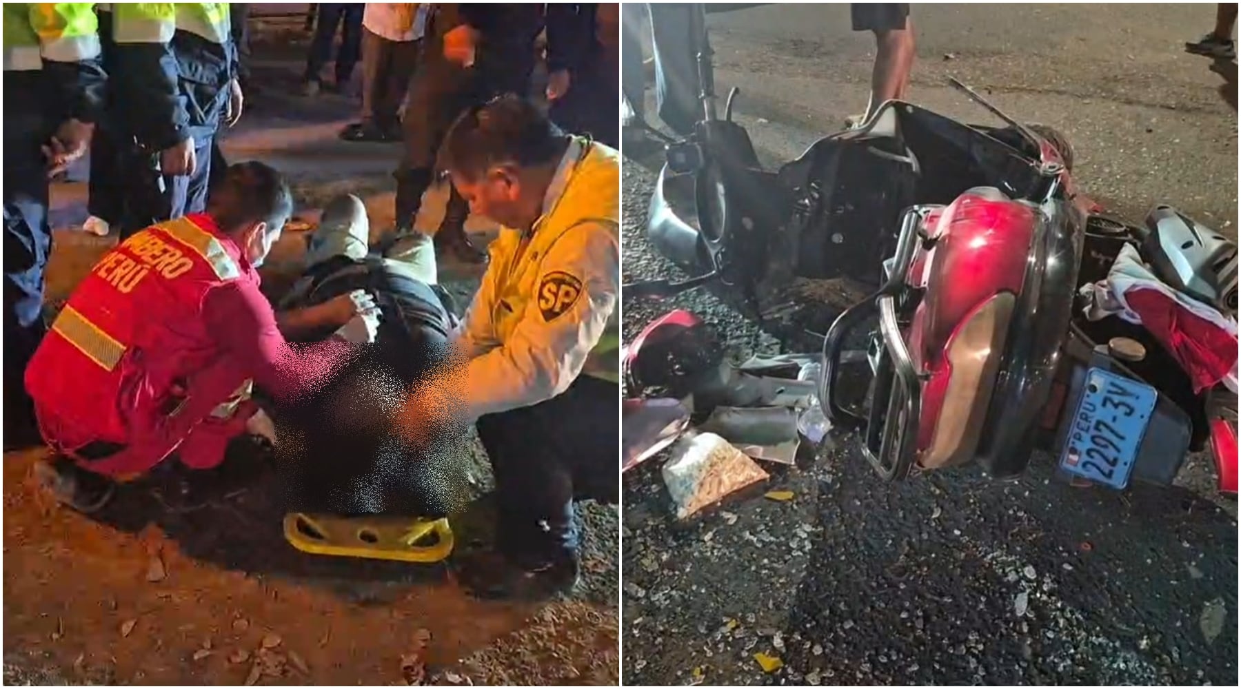Nasca: pareja queda herida tras accidente entre motocicleta y Tico en la Panamericana Sur