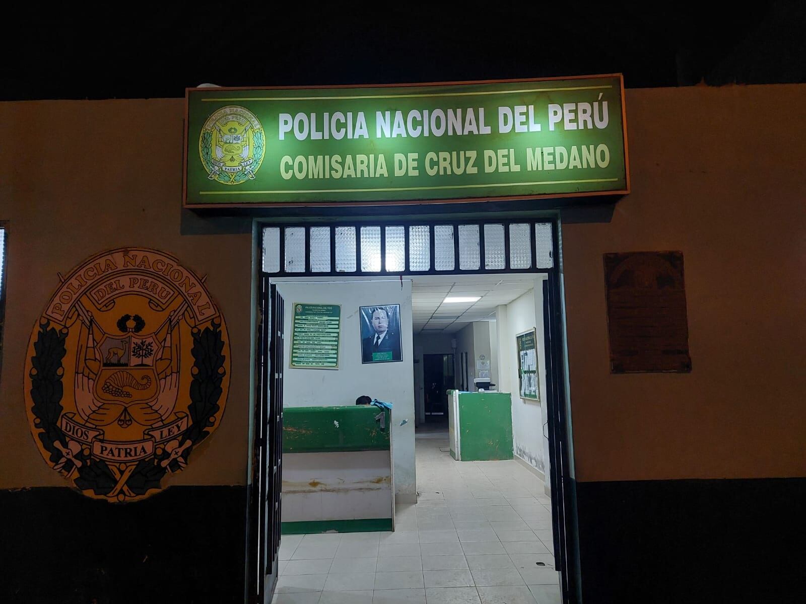 Comisaría de Cruz del Médano del distrito de Mórrope a cargo del caso.