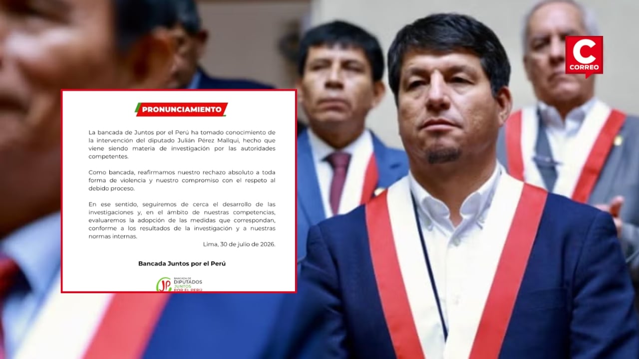 JP responde tras denuncia contra Julián Pérez por presunta agresión: “Rechazamos toda forma de violencia”. Composición: Diario Correo.