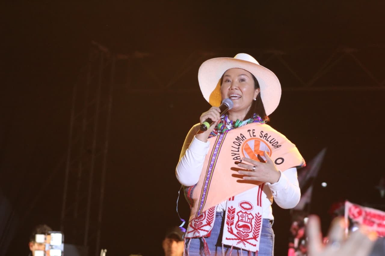 Keiko Fujimori en la ciudad de Arequipa. (Foto: Álvaro Figueroa/@photo.gec)
