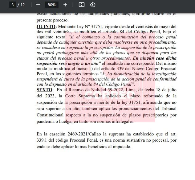 Esta es la resolución que confirma que la ley aprobada por el Congreso si fue utilizada para salvar a Alejandro Soto de un proceso penal.