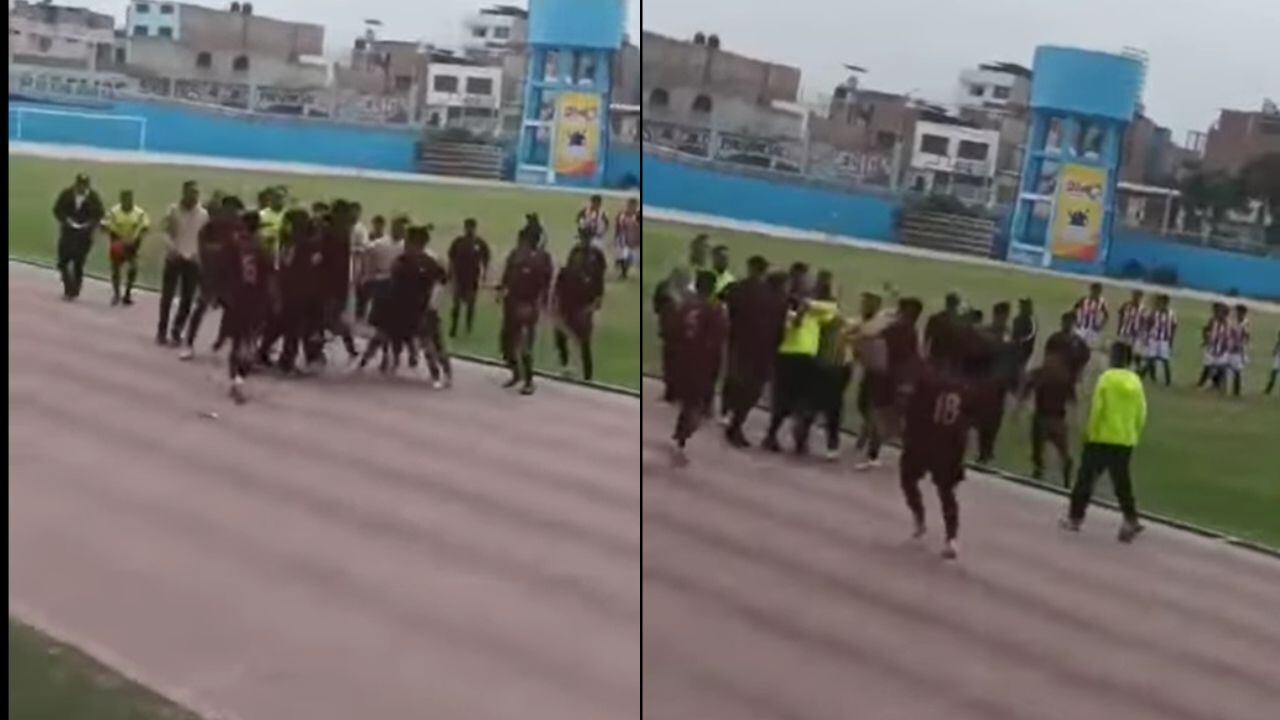 La Liga de Fútbol de Trujillo informó que pelea se produjo entre futbolistas de la E.O.F. Universitario de Deportes y un réferi asistente.