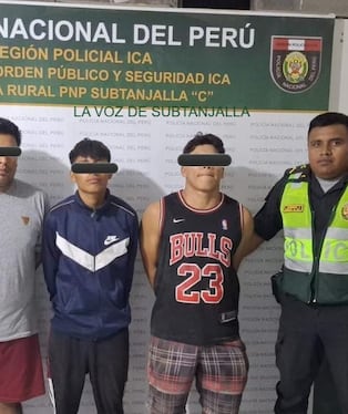 Ica: caen tres presuntos integrantes de banda “robacasas” en Subtanjalla