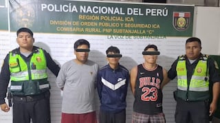 Ica: caen tres presuntos integrantes de banda “robacasas” en Subtanjalla