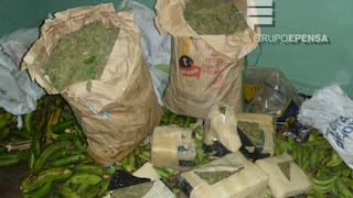 Intervienen 66 kilos de droga ocultos en bolsas y plátanos