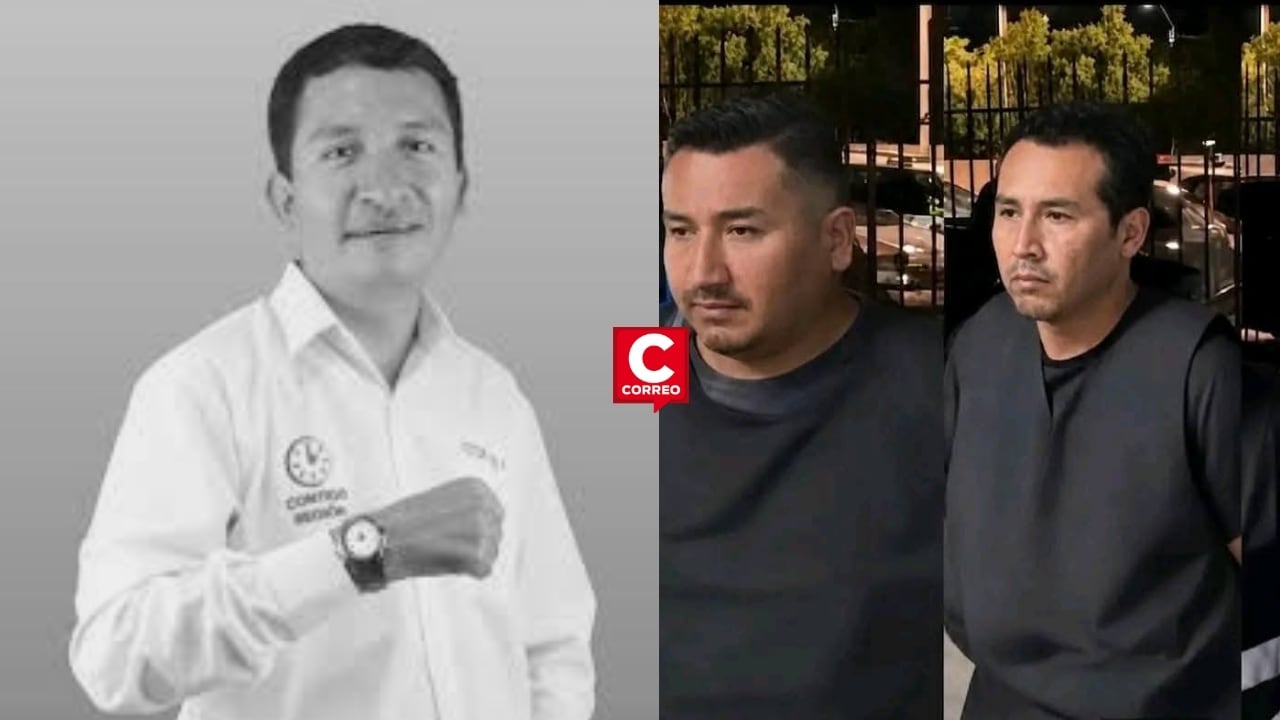 Piura: PNP captura a dos presuntos implicados en el asesinato del alcalde Víctor Febre. Composición: Diario Correo.