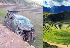 Cusco: Auto se despista al interior de complejo arqueológico y causa afectación en andenería (VIDEO)