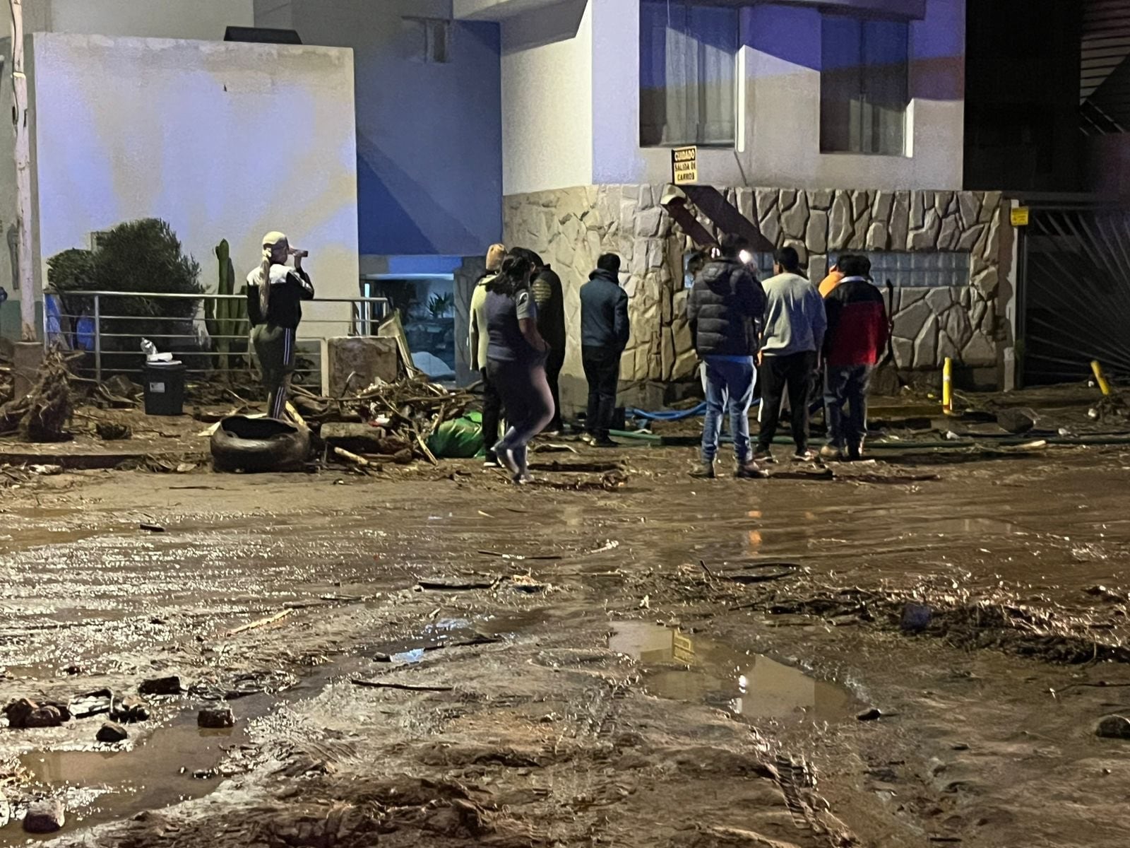 Lluvias en Cayma dejaron vías destruidas. Foto: Municipalidad de Cayma.