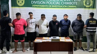 PNP interviene a presuntas bandas dedicadas a la extorsión en la provincia del Santa