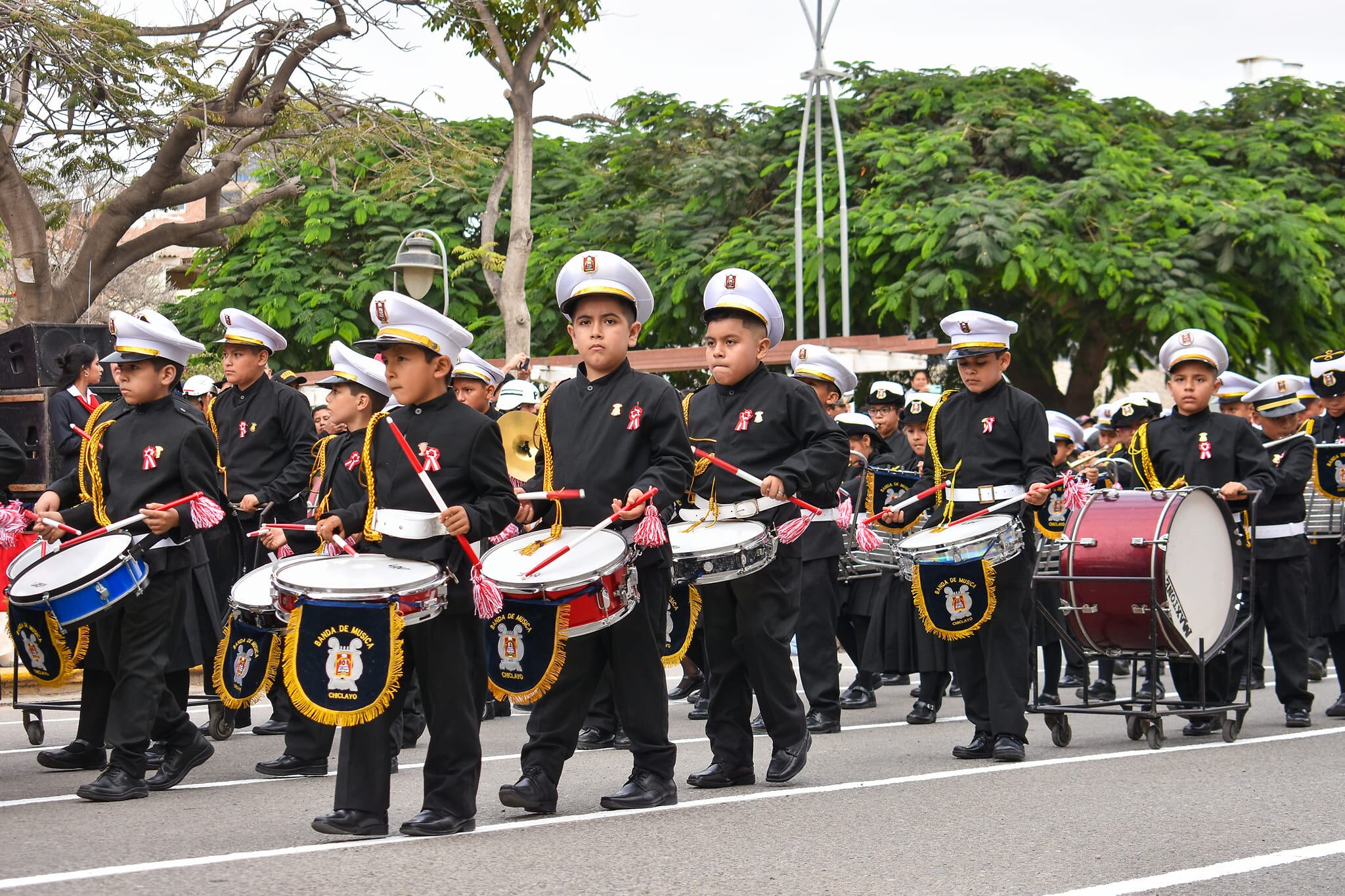 Banda de Músicos del Colegio Miguel Muro Zapata ganó el primer puesto.