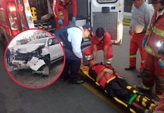 Así fue el choque entre camioneta y bus que dejó 8 personas heridas en Arequipa (VIDEO)