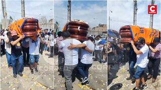 Entierran a empresario asesinado en Lima, haciendo bailar carnaval marqueño a su ataúd  (VIDEO)