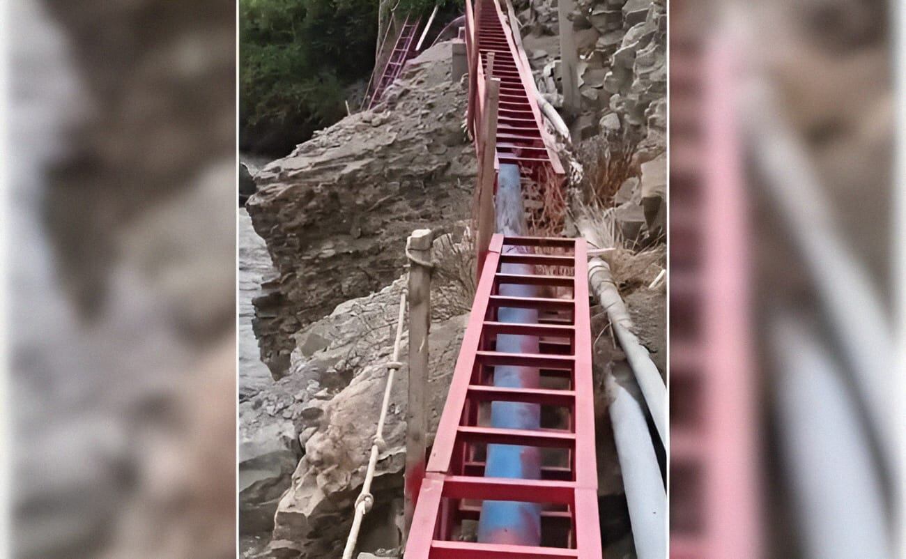 Incremento de caudal río Majes destruye líneas de conducción. Foto: GEC.