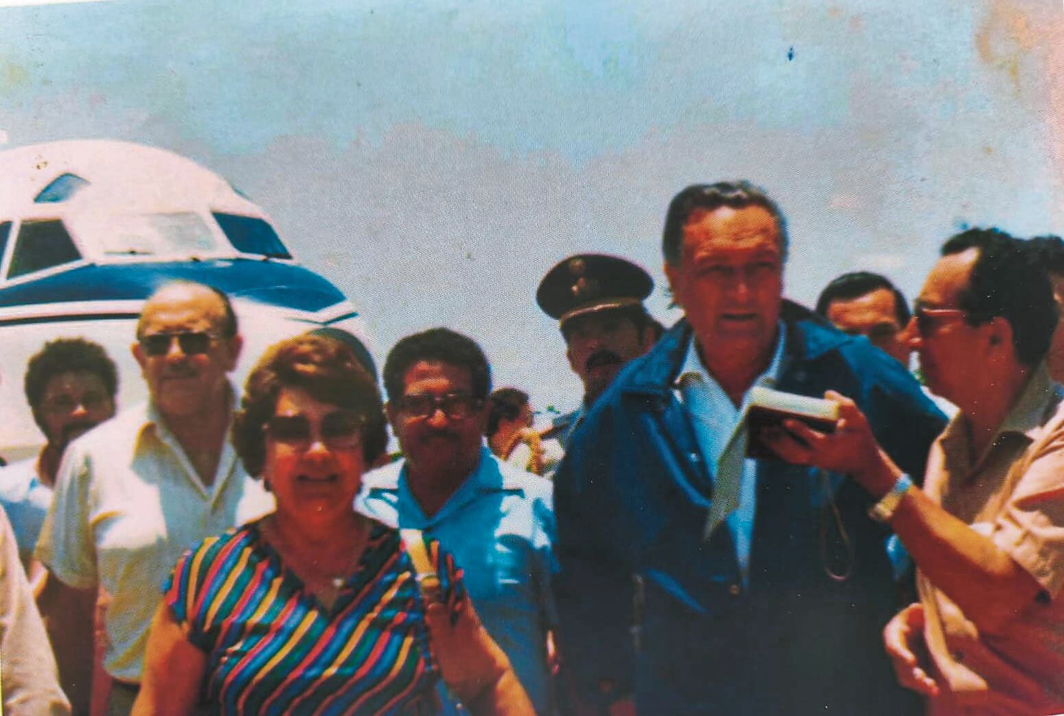 María Fackye en actividad como alcaldesa