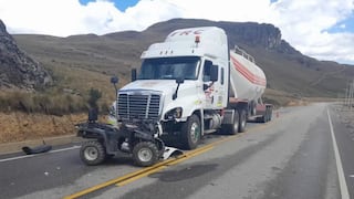 La Libertad: Chofer de cuatrimoto y su acompañante resultan heridos tras ser embestidos por tráiler