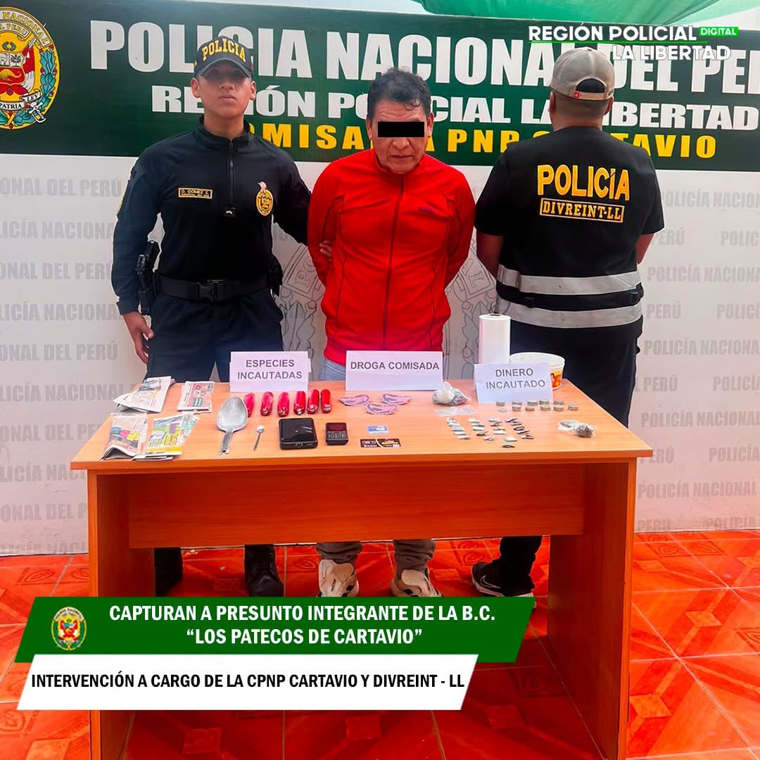 “Jipi” estaría implicado en la presunta comisión de los delitos extorsión, tenencia ilegal de material explosivo y tráfico ilícito de drogas.
