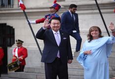 Dina Boluarte recibió a presidente de Corea del Sur en Palacio de Gobierno